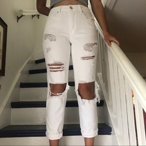 american eagle high waisted boyfriend jeans